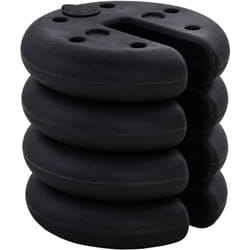 Outsunny - Lot de 4 poids de lestage rond pour tonnelle barnum tente dim. ø 25 x 6H cm hdpe noir