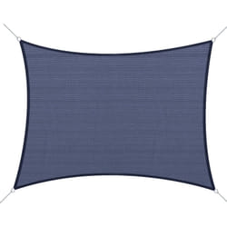 Outsunny - Voile d'ombrage toile solaire rectangulaire 6L x 4l m hdpe bleu