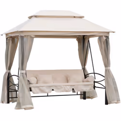 Cette magnifique balancelle de jardin 3 places convertible grand confort sera parfaite pour vous détendre et faire une pause  ...