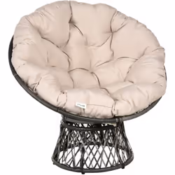 Description générale Ce magnifique fauteuil papasan ajoutera une touche cosy à votre intérieur ou extérieur. Pivotant à 360° ...