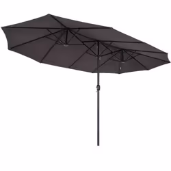 Description générale Ce grand modèle de parasol en acier et polyester haute densité, avec une longueur totale de 4,6 m, vous ...