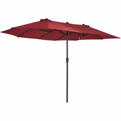 Description générale Ce grand modèle de parasol en acier et polyester haute densité mesure 4,6 m de long, offrant une protect ...