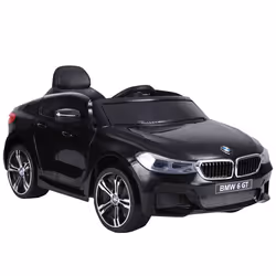 Voiture électrique enfants 6 V 3 Km/h max. effets sonores et lumineux télécommande incluse noir BMW 6 GT