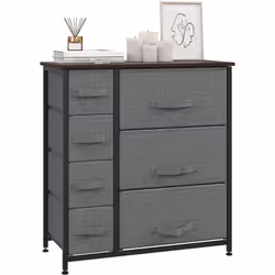 Description générale Cette jolie commode de HOMCOM est le meuble idéal pour ranger vos divers objets. Avec ses 7 tiroirs spac ...