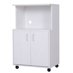 Chariot desserte moderne desserte pour cuisine 60L x 40l x 97H cm niche micro-ondes blanc 60x40x97cm Blanc