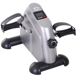 Mini vélo dappartement pour jambes bras appareil de fitness avec écran LCD dim. 39L x 40l x 31H cm argenté 39x40x31cm Gris