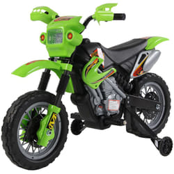 Homcom - Moto Cross électrique enfant 3 à 6 ans 6 v phares klaxon musiques 102 x 53 x 66 cm vert et noir