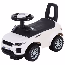 Porteur enfants voiture 12-36 mois coffre klaxon blanc
