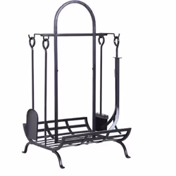 Description : Ce magnifique serviteur de cheminée range bûches 2 en 1 vous sera grandement utile pour alimenter et entretenir ...
