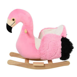 HOMCOM - cheval à bascule - Bois - 60x33x52cm - Rose