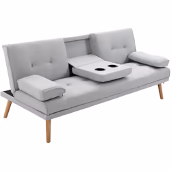 Description générale - Canapé convertible 3 places au design scandinave, ajoutant une touche d'élégance à votre intérieur. -  ...