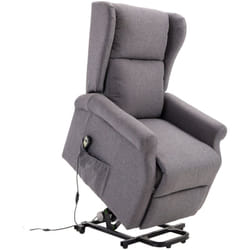 Fauteuil de relaxation électrique fauteuil releveur inclinable avec repose-pied ajustable lin gris chiné