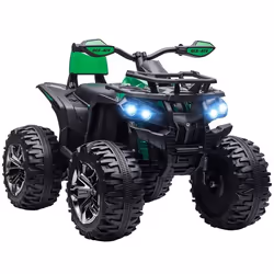 Voiture électrique pour enfants - HOMCOM - 12 V 5 Km/h Max. - 4x4 - max. - 4x4 - effets lumineux sonores selle - noir