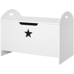 Homcom - Coffre malle de rangement coffre à jouets dim. 62L x 40l x 46H cm mdf blanc