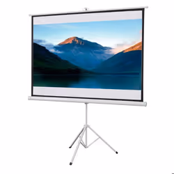 Écran de projection avec support trépied réglable en hauteur home-cinéma vidéo projecteur format 4:3 84 pouces blanc