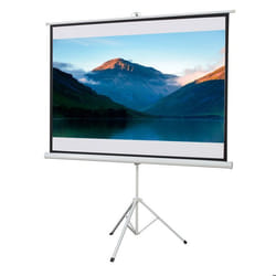 Écran de projection avec support trépied réglable en hauteur home-cinéma vidéo projecteur format 4:3 84 pouces blanc