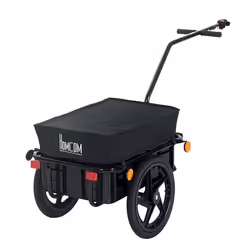 Remorque vélo remorque de transport pour vélo 144L x 59l x 80H cm barre d'attelage universelle acier noir