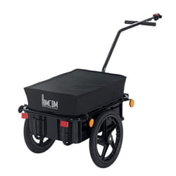 Remorque vélo remorque de transport pour vélo 144L x 59l x 80H cm barre d'attelage universelle acier noir