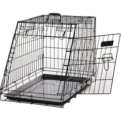 Cage de transport pour chien taille l dim. 76L x 48l x 55H cm métal noir
