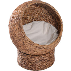 Pawhut - Panier chat lit chat cosy grand confort dim. 42L x 33l x 52H cm coussin moelleux beige inclus