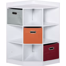 Description générale Disposez d'un espace de rangement supplémentaire à votre domicile avec ce meuble de rangement d'angle, c ...
