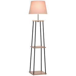lampadaire HOMCOM Bois 40x40x160cm Beige