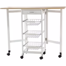 Description générale Ce superbe chariot de service pliable multi-rangements sur roulettes vous facilitera grandement la vie ! ...
