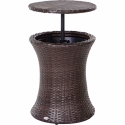 Apportez une touche d'élégance et originalité à votre extérieur avec ce superbe seau à glace table basse 2 en 1. En résine tr ...