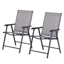 Outsunny - chaise pliante - Métal - 58x64x94cm - Gris