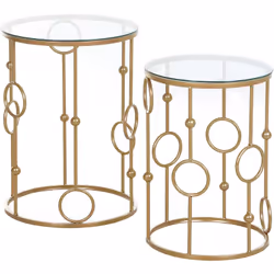 Description générale Ces splendides tables gigognes design de style art déco apporteront une touche d'élégance à votre intéri ...
