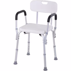 Description générale Cette chaise de douche réglable en hauteur en aluminium et HDPE est conçue pour offrir confort et sécuri ...