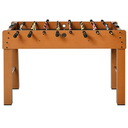 Baby-foot table de Babyfoot jeu de football dim. 122L x 61l x 80H cm 2 balles fournies MDF imitation bois acajou