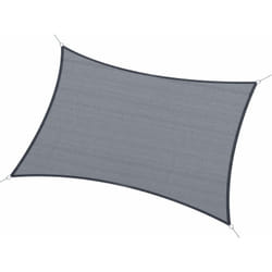 Outsunny - Voile d'ombrage rectangulaire 6L x 4l m hdpe gris