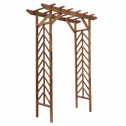 Arche de jardin arche à rosiers style exotique dim. 140L x 65l x 200H cm bois de sapin