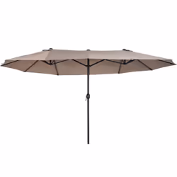 Description générale Ce grand modèle de parasol en acier et polyester haute densité couvre une longueur totale de 4,6 m, offr ...