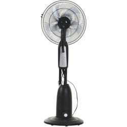 Homcom - Ventilateur brumisateur oscillant 90W 4 vitesses H120cm D44cm Noir Gris