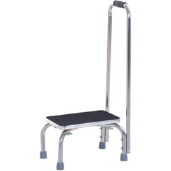 Homcom - Marche avec barre d'appui - marchepied de sécurité - marche d'accès au bain - plateforme & patins antidérapants - acier galvanisé