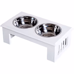 Améliorez la posture et digestion de votre chien avec ce superbe porte-gamelles surélevé ! Doté de 2 gamelles en acier inoxyd ...