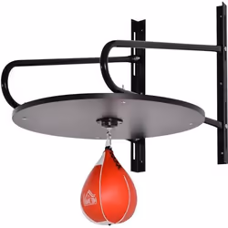 Poire de vitesse boxe - HOMCOM - avec support plateau tournant - hauteur réglable - acier revêtement synthétique