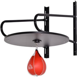 Poire de vitesse boxe - HOMCOM - avec support plateau tournant - hauteur réglable - acier revêtement synthétique