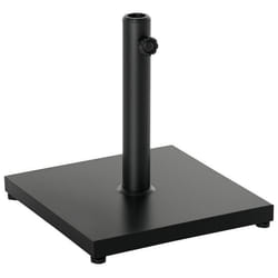 Pied de parasol base de lestage parasol carré dim. 40L x 40I x 43H cm poids net 11 Kg ciment métal noir