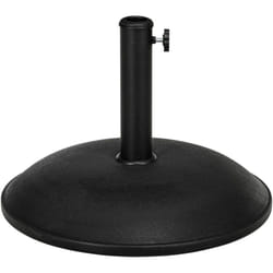 Pied de parasol rond base de lestage parasol ø 45 x 36H cm poids net 20 Kg ciment pvc gris noir