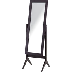 Homcom - Miroir à pied inclinaison réglable dim. 47L x 46l x 148H cm mdf brun foncé
