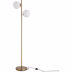 Description générale Ce lampadaire en métal HOMCOM présente un design simple et moderne, avec deux abat-jour en verre orienté ...