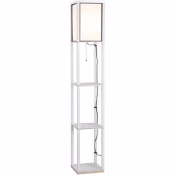 Description générale Ce lampadaire étagère est une conception 2 en 1, offrant à la fois de la lumière et des espaces de range ...
