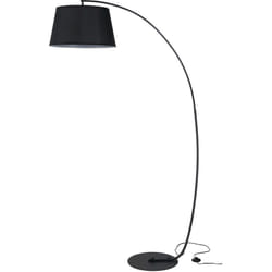 Homcom - Lampe lampadaire à arc salon courbée - Lampe arceau moderne en métal - Lampadaire sur pied métal lin noir