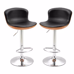 HOMCOM - tabouret - simili cuir - 46x50x106cm - Noir