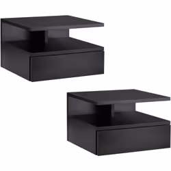 Ce lot de 2 tables de chevet murales design contemporain vous permettra d'aménager votre chambre avec style et élégance. Chac ...