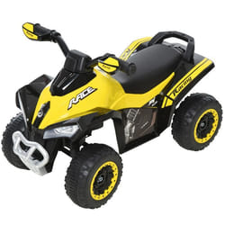 Porteur enfants quad 18-36 mois dim. 67L x 38l x 44H cm effets lumineux et sonores jaune noir