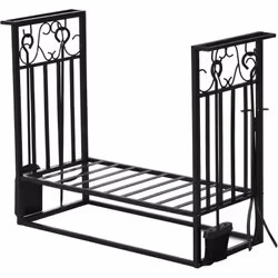Description générale Ce magnifique serviteur de cheminée range bûches 2 en 1 est essentiel pour alimenter et entretenir votre ...